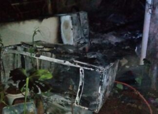 Incêndio em Guimarânia mobiliza equipe do Corpo de Bombeiros