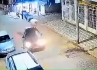 Cavalo “desembestado” voa sobre carro em acidente impressionante; veja o vídeo