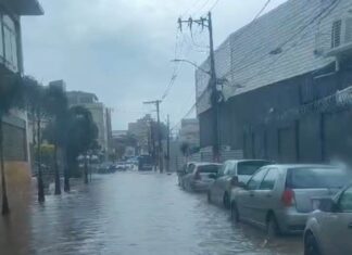 Temporal provoca alagamentos em Patos de Minas; Corpo de Bombeiros faz alerta