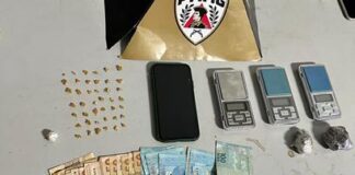 Lagoa Formosa – Polícia Militar prende suspeito de tráfico e apreende drogas, automóvel e dinheiro com o autor