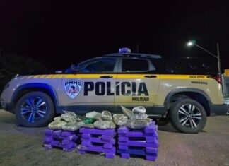 Dois homens são presos com grande grande quantidade de drogas, após fugir de abordagem policial na BR-365