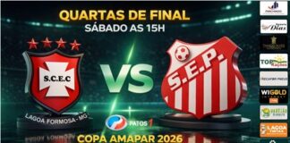 Santa Cruz e Paranaibana fazem neste sábado (18) a primeira partida das quartas de final da Copa Amapar 2026