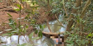 Corpo em estado de decomposição é localizado dentro do Córrego Limoeiro em Patos de Minas