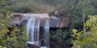 Presidente Olegário – Homem sofre queda na Cachoeira da Taboca e fica ferido