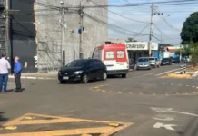 Patos de Minas – Motociclista e passageira ficam feridos após acidente no cruzamento da Avenida Paranaíba com a Rua Joaquim das Chagas