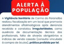 Vigilância Sanitária fecha atendimento oftalmológico irregular em Carmo do Paranaíba; suspeitos tentaram fugir