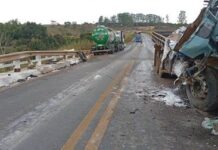 Engavetamento na Ponte dos Vieiras na BR-365 envolve cinco veículos e deixa feridos