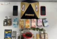 Varjão de Minas – Trio é preso com quase 500 pedras de crack e drogas em residência usada para o tráfico