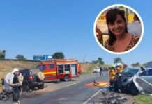 Esposa de médico que estava em veículo que colidiu frontalmente com outro automóvel na BR-354 morre no hospital