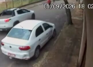 Câmera flagra atropelamento fatal em Carmo do Paranaíba