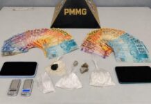 PM prende dois homens e apreende cocaína, maconha, dinheiro e motocicleta em ação contra o tráfico em Lagoa Formosa